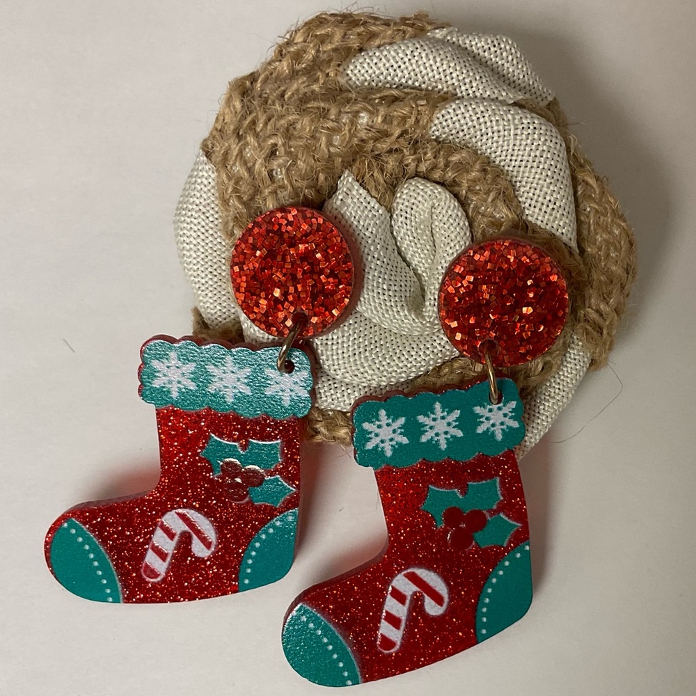 ❤️Christmas Stocking Earrings💚